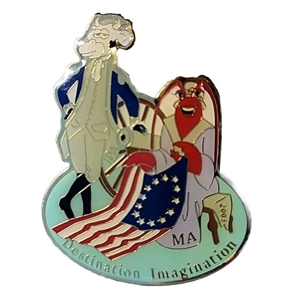 Destination Imagination PA MA 2003 Cow Lobster FLAG Pin